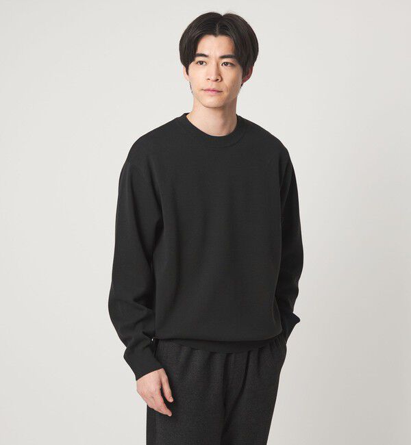 UNITED ARROWS green label relaxing「コットン シルク ミラノリブ クルーネック ニット」|ニット・セーター|DK.GRAY