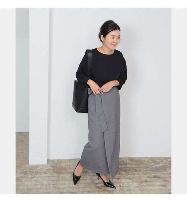 Demi-Luxe BEAMS 「LEE &times; Demi-Luxe BEAMS / ラップ ロングスカート .M」|スカート|GREY