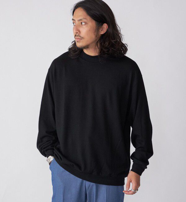 SHIPS「SHIPS: 〈抗菌消臭〉 ミルドウール ジャージー モックネック 長袖 ニットソー」|Tシャツ・カットソー|