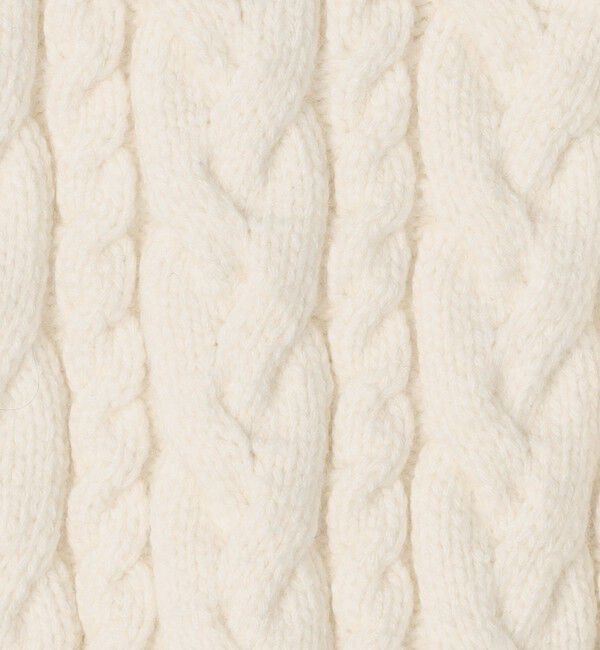 MACPHEE「ハイブリットコットンケーブル Vネックプルオーバー」|ニット・セーター|