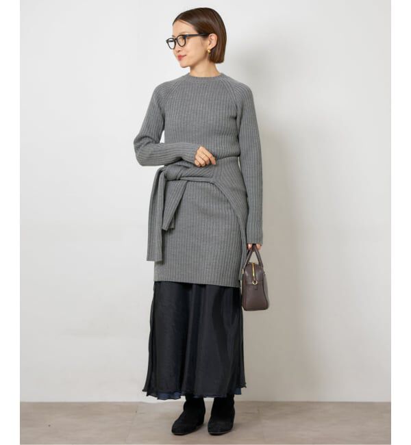 IENA「ワイドリブワンピース」|ワンピース|