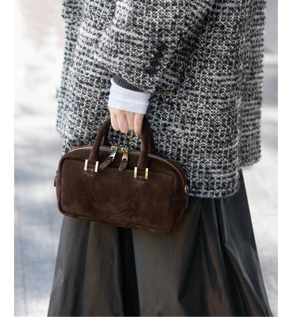 IENA「《WEB限定/追加》Manuel MILANO/マニュエルミラノ BOSTON MINI バッグ 6307」|ボストンバッグ|ブラウン