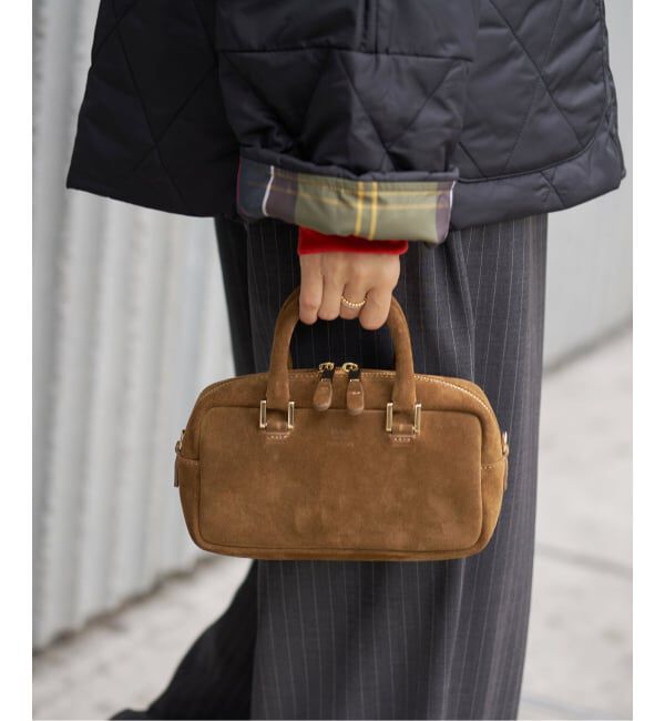 IENA「《WEB限定/追加》Manuel MILANO/マニュエルミラノ BOSTON MINI バッグ 6307」|ボストンバッグ|キャメル