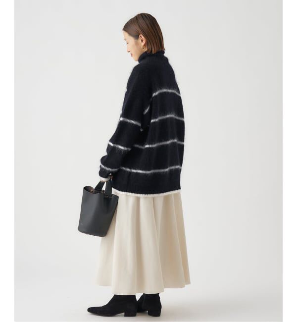 IENA「モヘヤミックスボーダーハイネックプルオーバー」|ニット・セーター|
