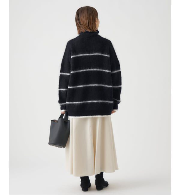 IENA「モヘヤミックスボーダーハイネックプルオーバー」|ニット・セーター|