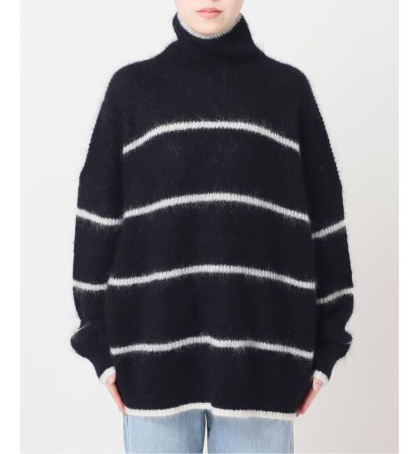 IENA「モヘヤミックスボーダーハイネックプルオーバー」|ニット・セーター|
