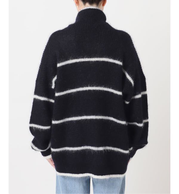 IENA「モヘヤミックスボーダーハイネックプルオーバー」|ニット・セーター|