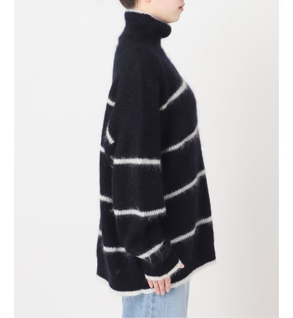 IENA「モヘヤミックスボーダーハイネックプルオーバー」|ニット・セーター|