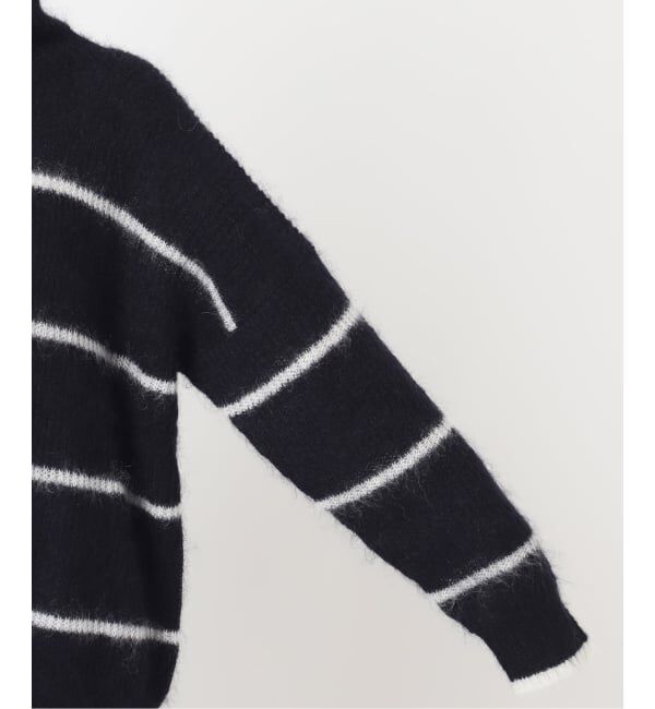 IENA「モヘヤミックスボーダーハイネックプルオーバー」|ニット・セーター|