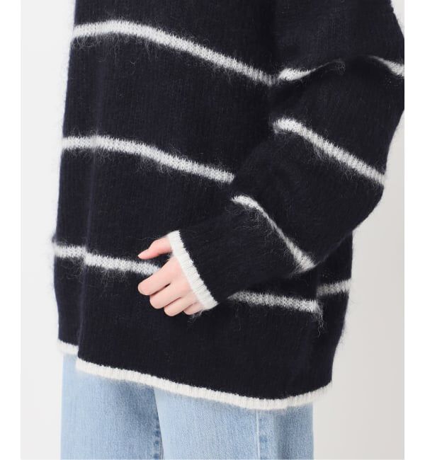 IENA「モヘヤミックスボーダーハイネックプルオーバー」|ニット・セーター|