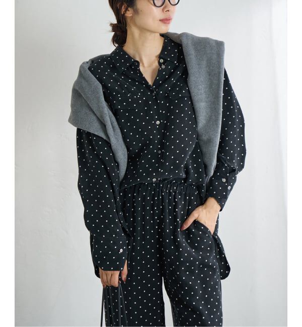 IENA「IPEKERフィブリルドットプリントシャツ」|シャツ・ブラウス|