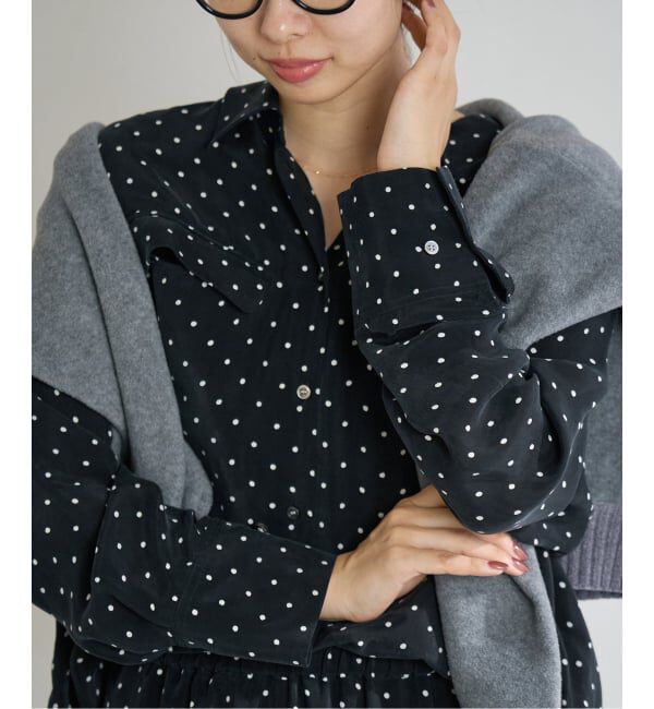 IENA「IPEKERフィブリルドットプリントシャツ」|シャツ・ブラウス|