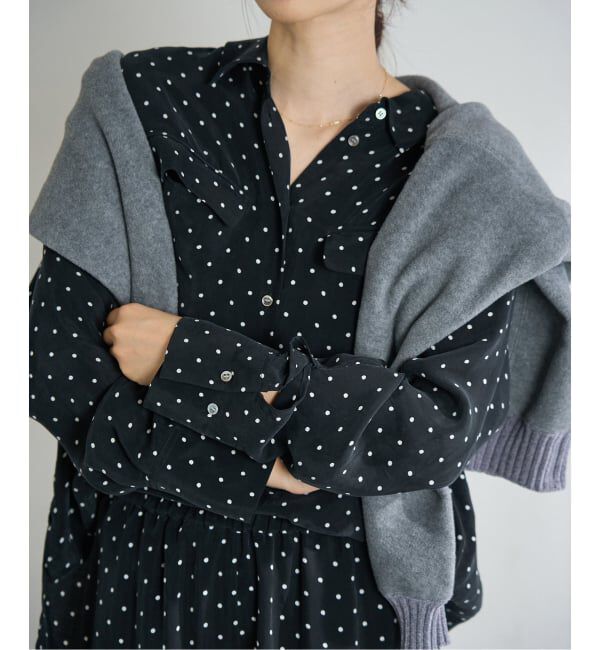 IENA「IPEKERフィブリルドットプリントシャツ」|シャツ・ブラウス|