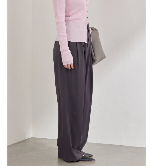 IENA「ウォッシャブル ジョーゼットスラックス」|スラックス|