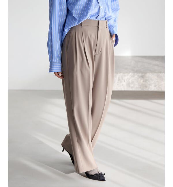 IENA「ウォッシャブル ジョーゼットスラックス」|スラックス|