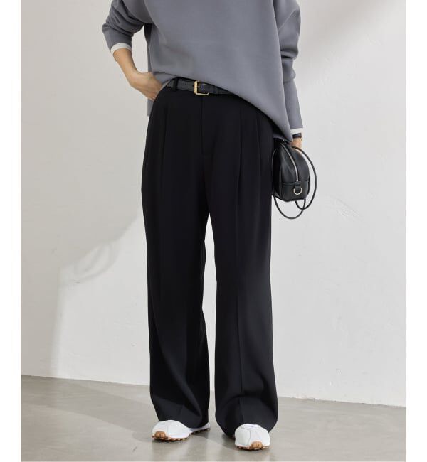 IENA「ウォッシャブル ジョーゼットスラックス」|スラックス|