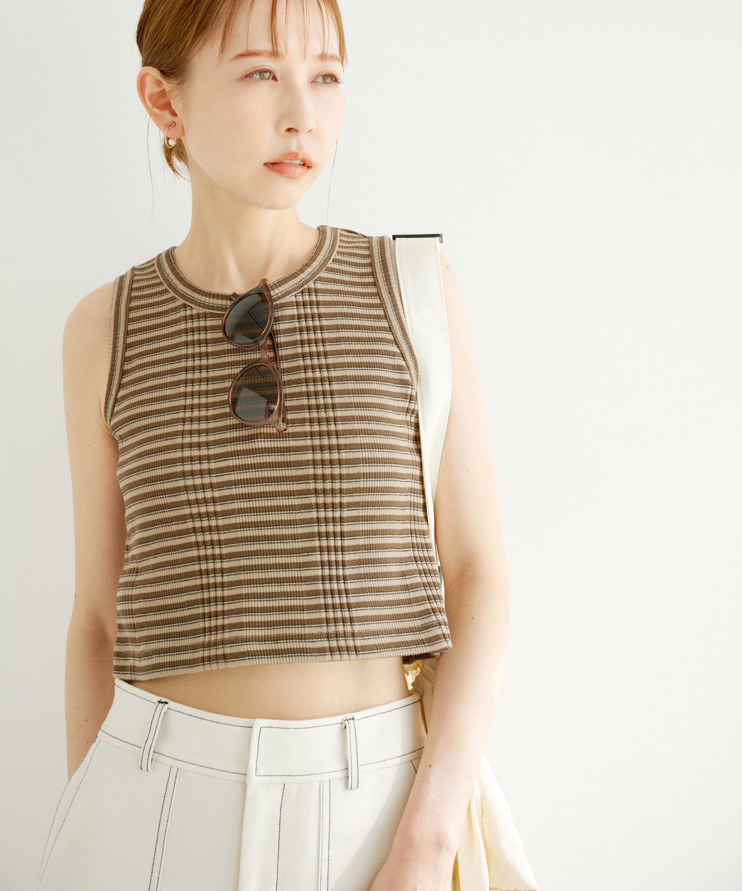 Rope&rsquo;Picnic「着丈が選べるタンクトップ」|タンクトップ|ブラウン系(23)