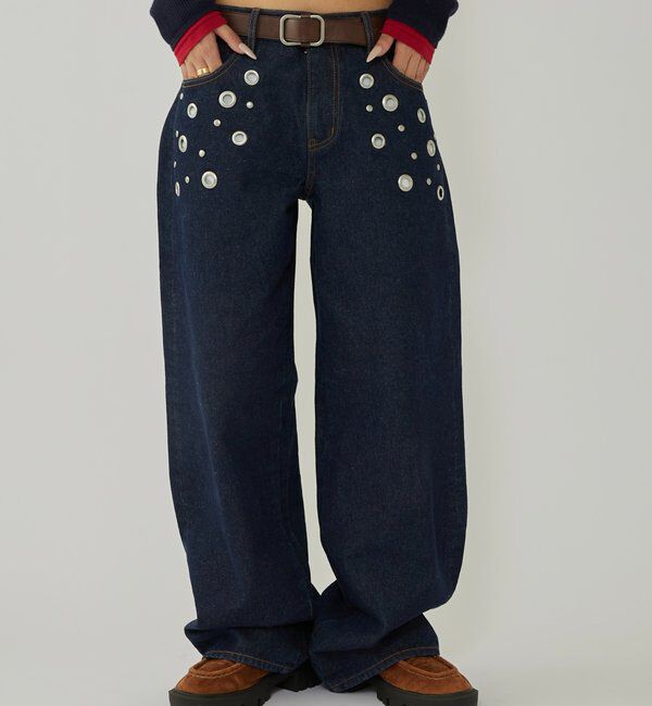  「EYELET LOW RISE DENIM /アイレットローライズデニム」|デニム|