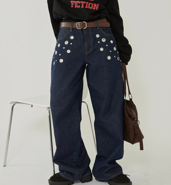  「EYELET LOW RISE DENIM /アイレットローライズデニム」|デニム|