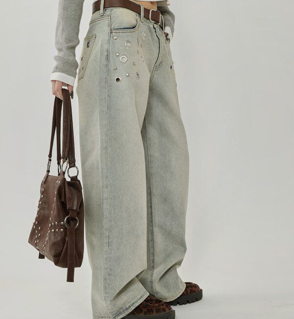  「EYELET LOW RISE DENIM /アイレットローライズデニム」|デニム|