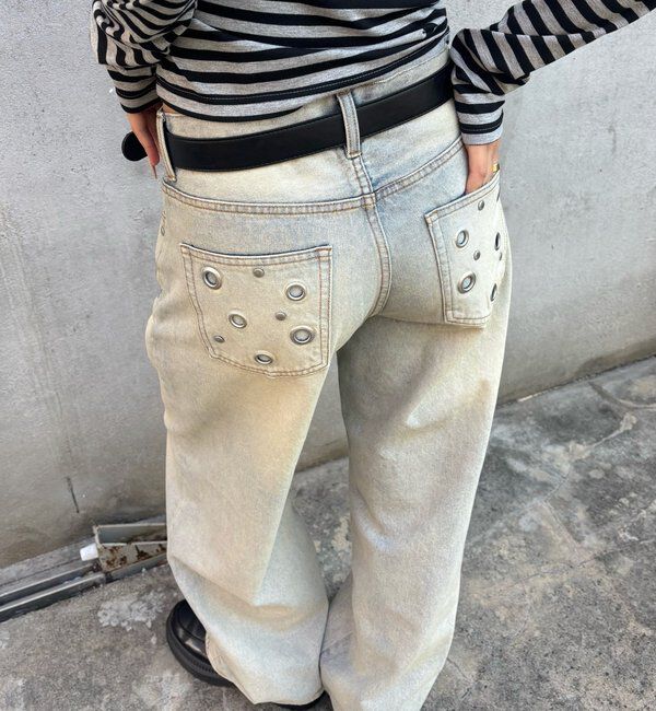  「EYELET LOW RISE DENIM /アイレットローライズデニム」|デニム|