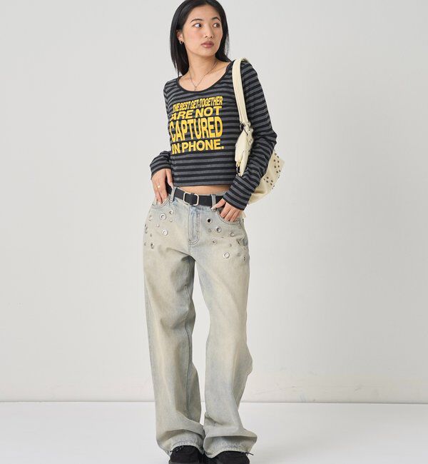  「EYELET LOW RISE DENIM /アイレットローライズデニム」|デニム|