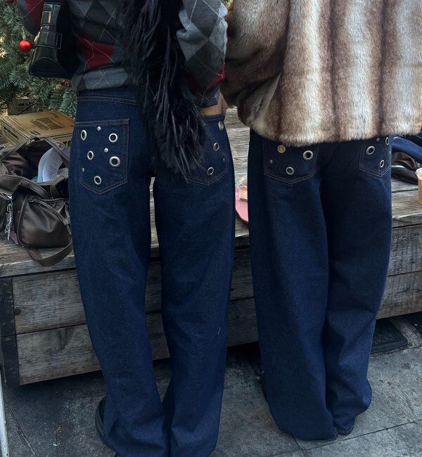  「EYELET LOW RISE DENIM /アイレットローライズデニム」|デニム|