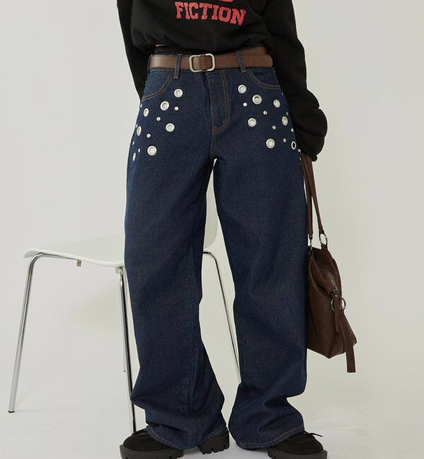  「EYELET LOW RISE DENIM /アイレットローライズデニム」|デニム|