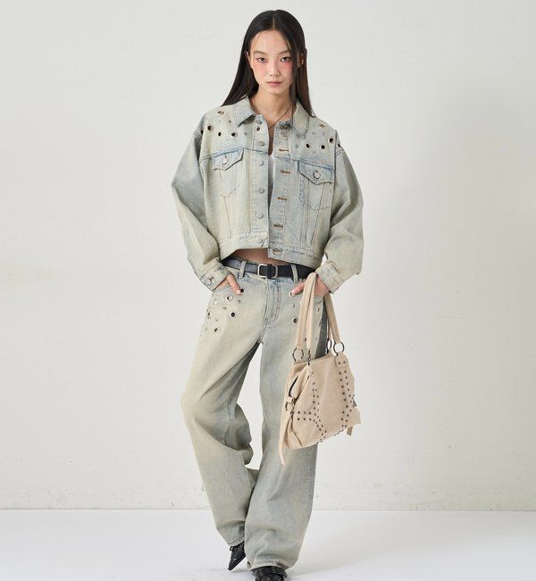  「EYELET LOW RISE DENIM /アイレットローライズデニム」|デニム|