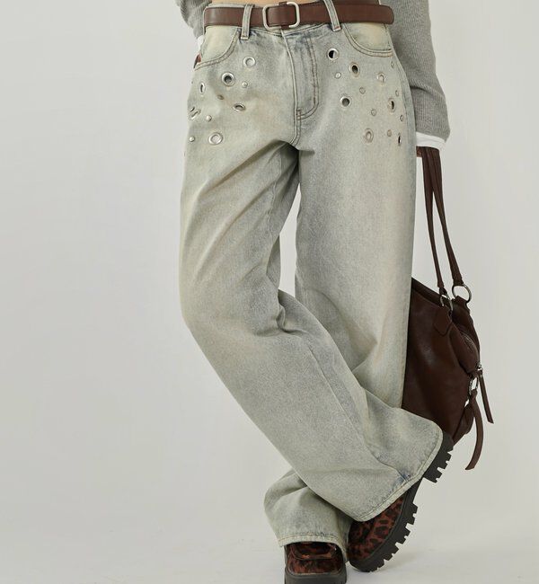  「EYELET LOW RISE DENIM /アイレットローライズデニム」|デニム|