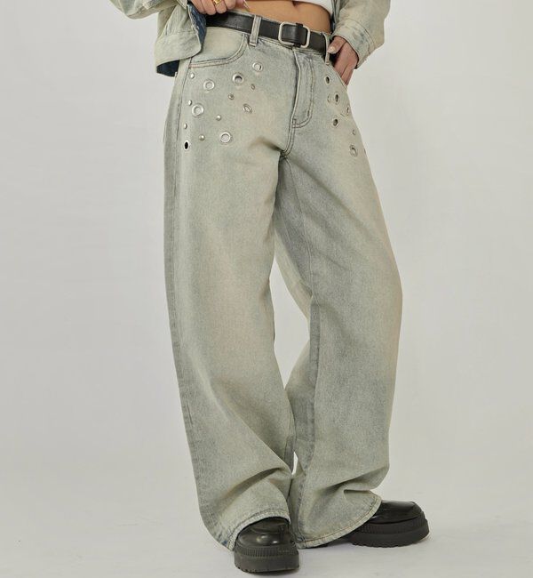  「EYELET LOW RISE DENIM /アイレットローライズデニム」|デニム|