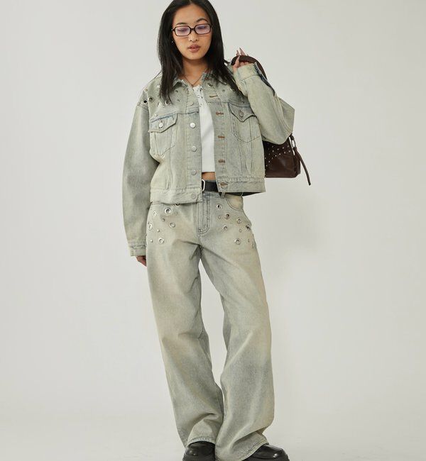  「EYELET LOW RISE DENIM /アイレットローライズデニム」|デニム|