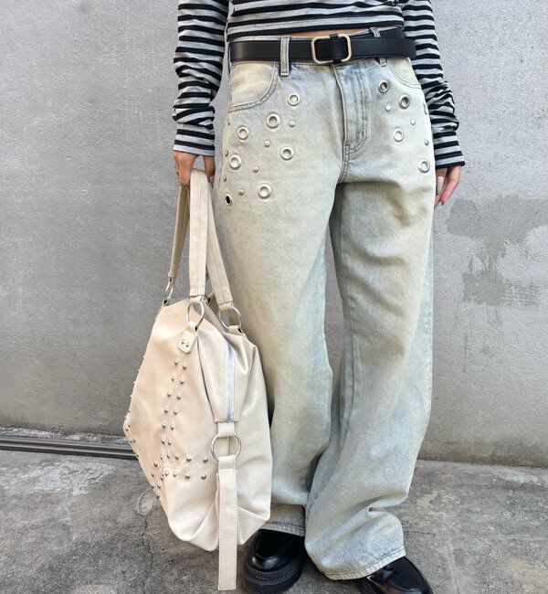  「EYELET LOW RISE DENIM /アイレットローライズデニム」|デニム|