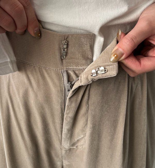  「ベロアワイドパンツ」|チノ|