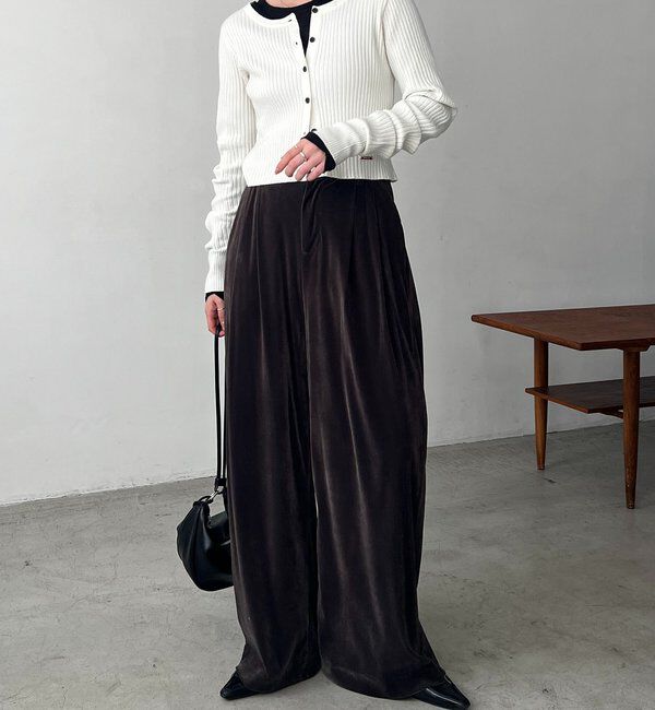  「ベロアワイドパンツ」|チノ|