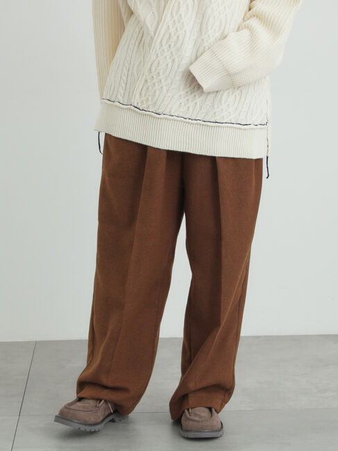 Samansa Mos2「【帯電防止裏地】ツータックストレートパンツ《M/Lサイズ》」|その他|