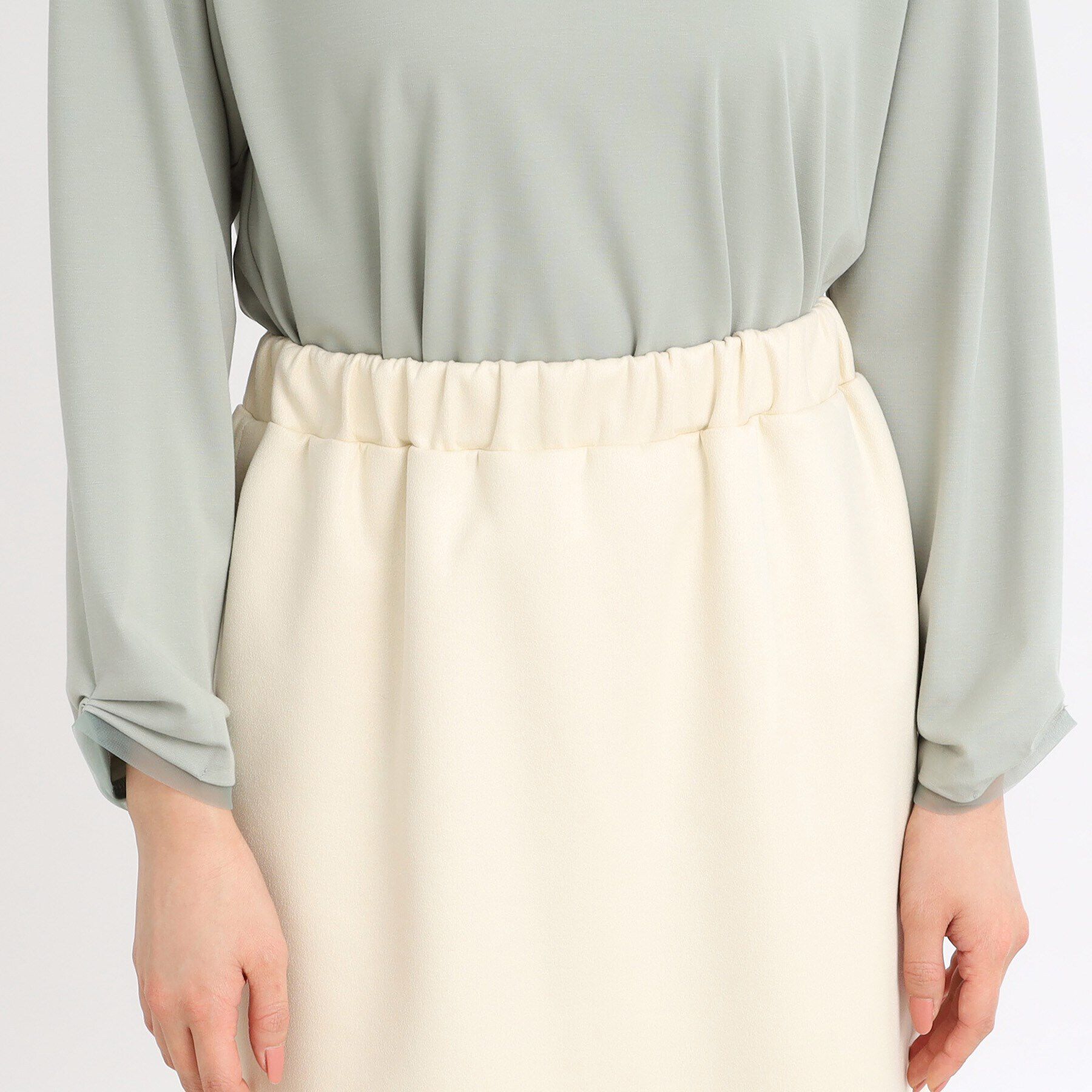 Reflect「【手洗い可／ウエスト総ゴム／細見え】リラクシータイトスカート」|スカート|