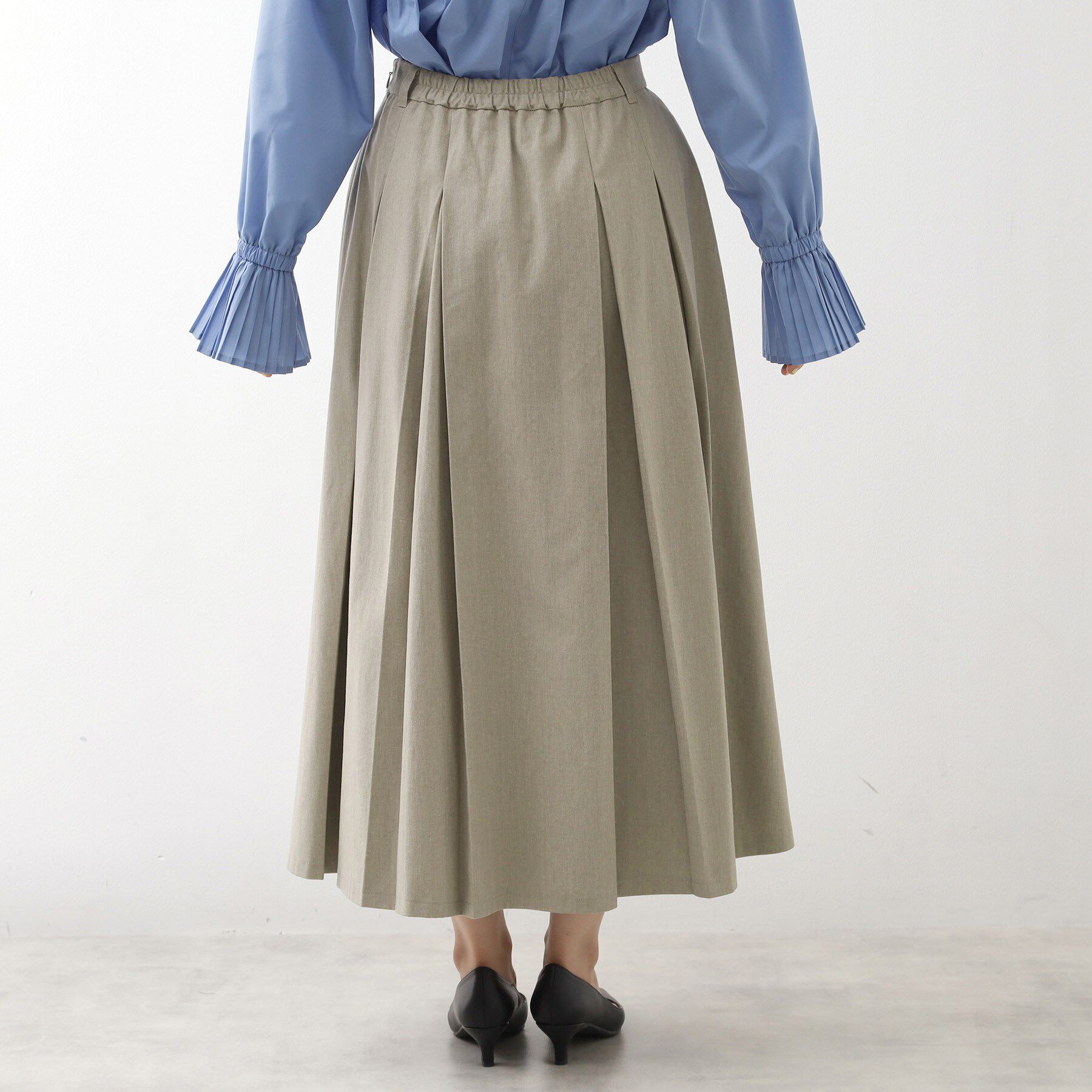 THE SHOP TK「フラップタックスカート【洗える】」|スカート|