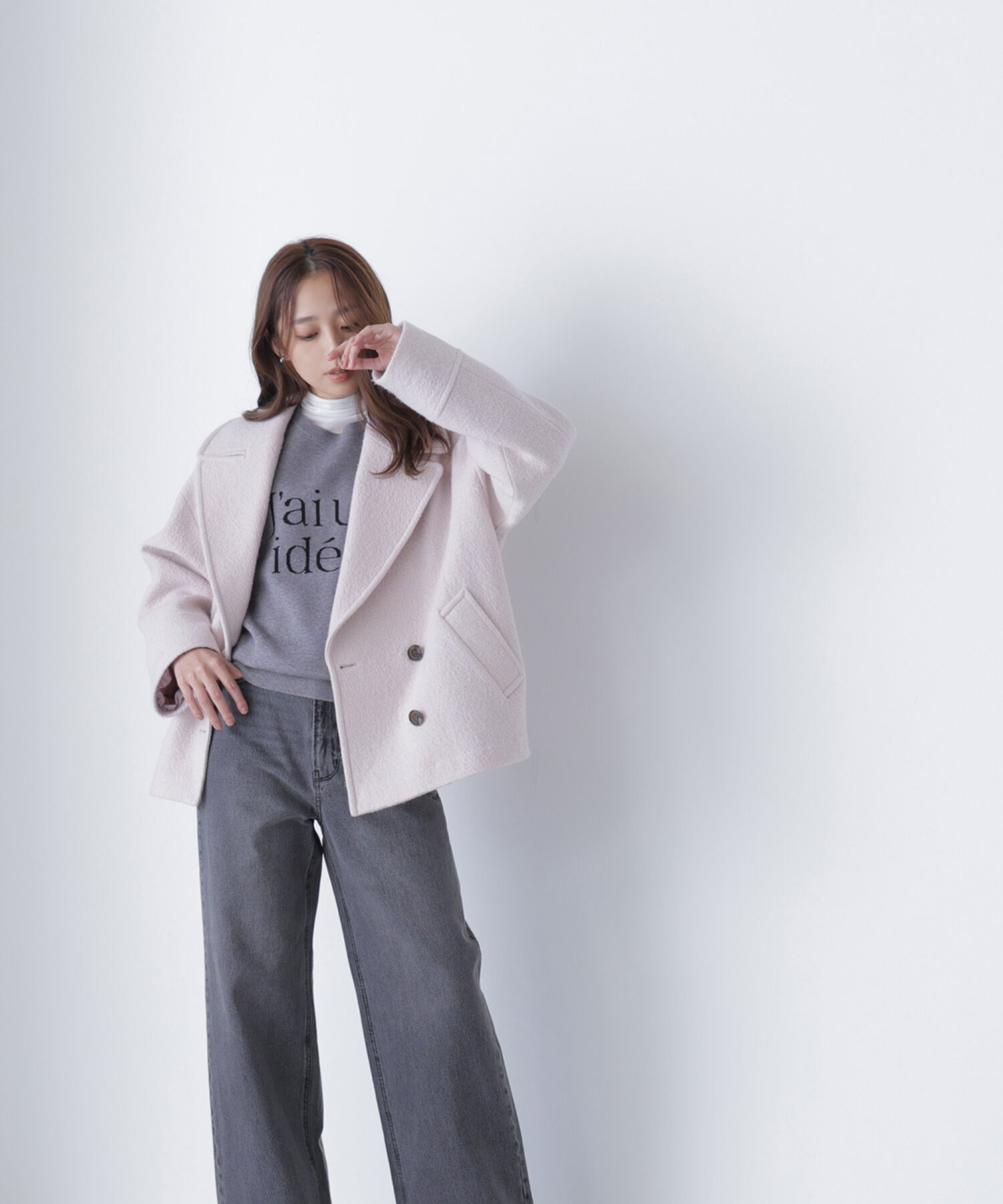 ウーリーフォルムハーフコート｜ルミネのファッション通販アイルミネ<i