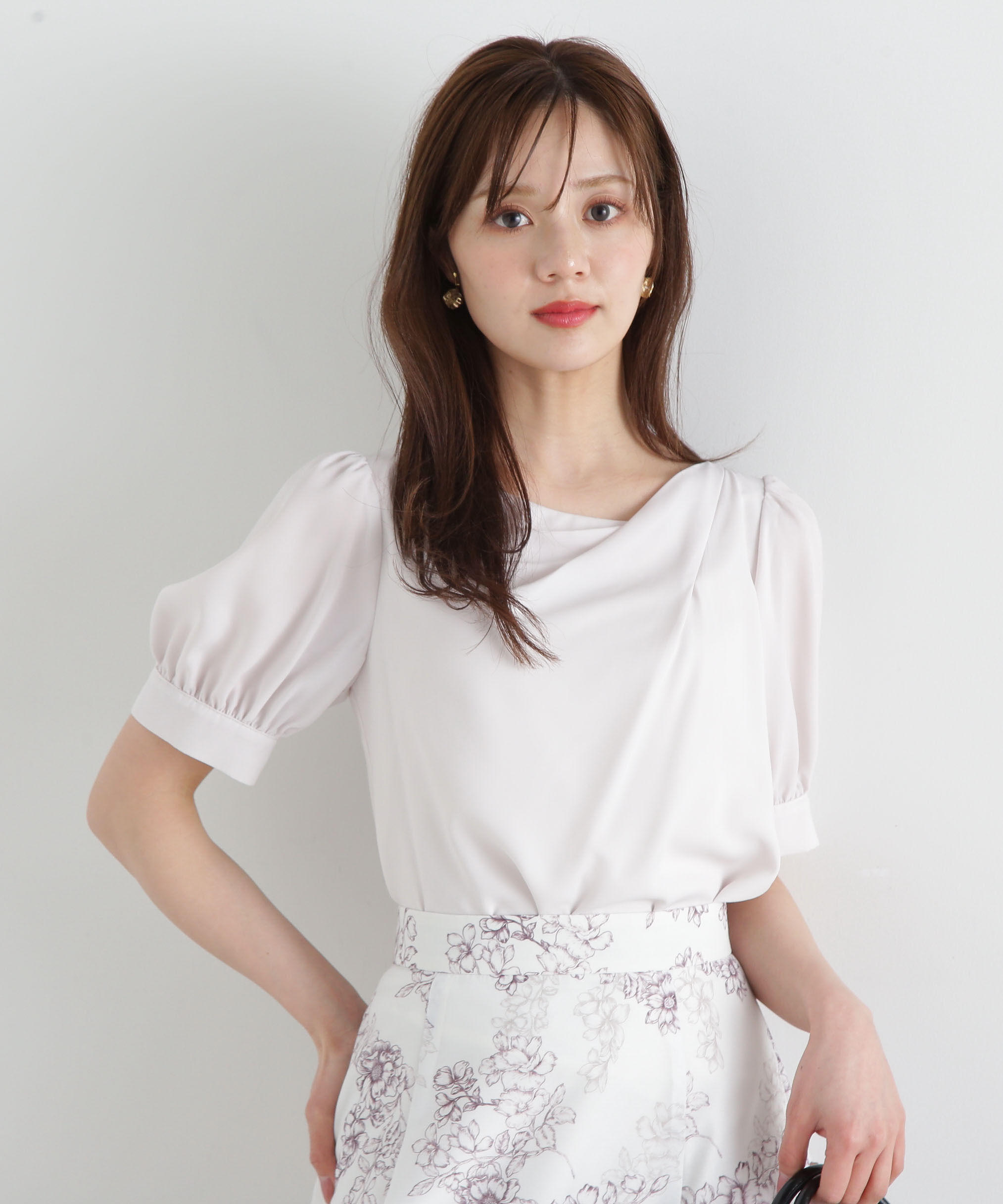 PROPORTION BODY DRESSING「デコルテニュアンスパフブラウス」|シャツ・ブラウス|