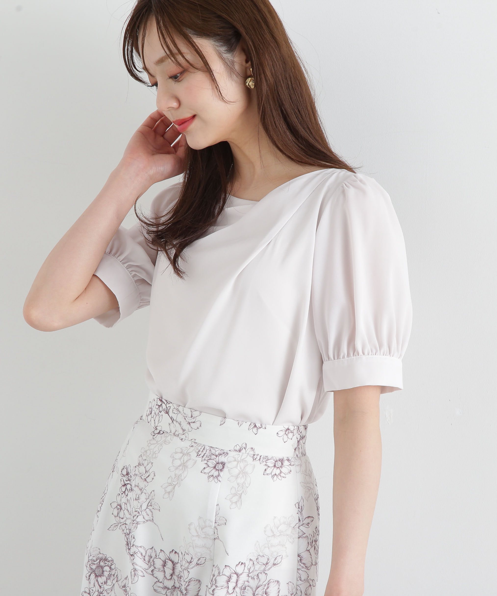 PROPORTION BODY DRESSING「デコルテニュアンスパフブラウス」|シャツ・ブラウス|