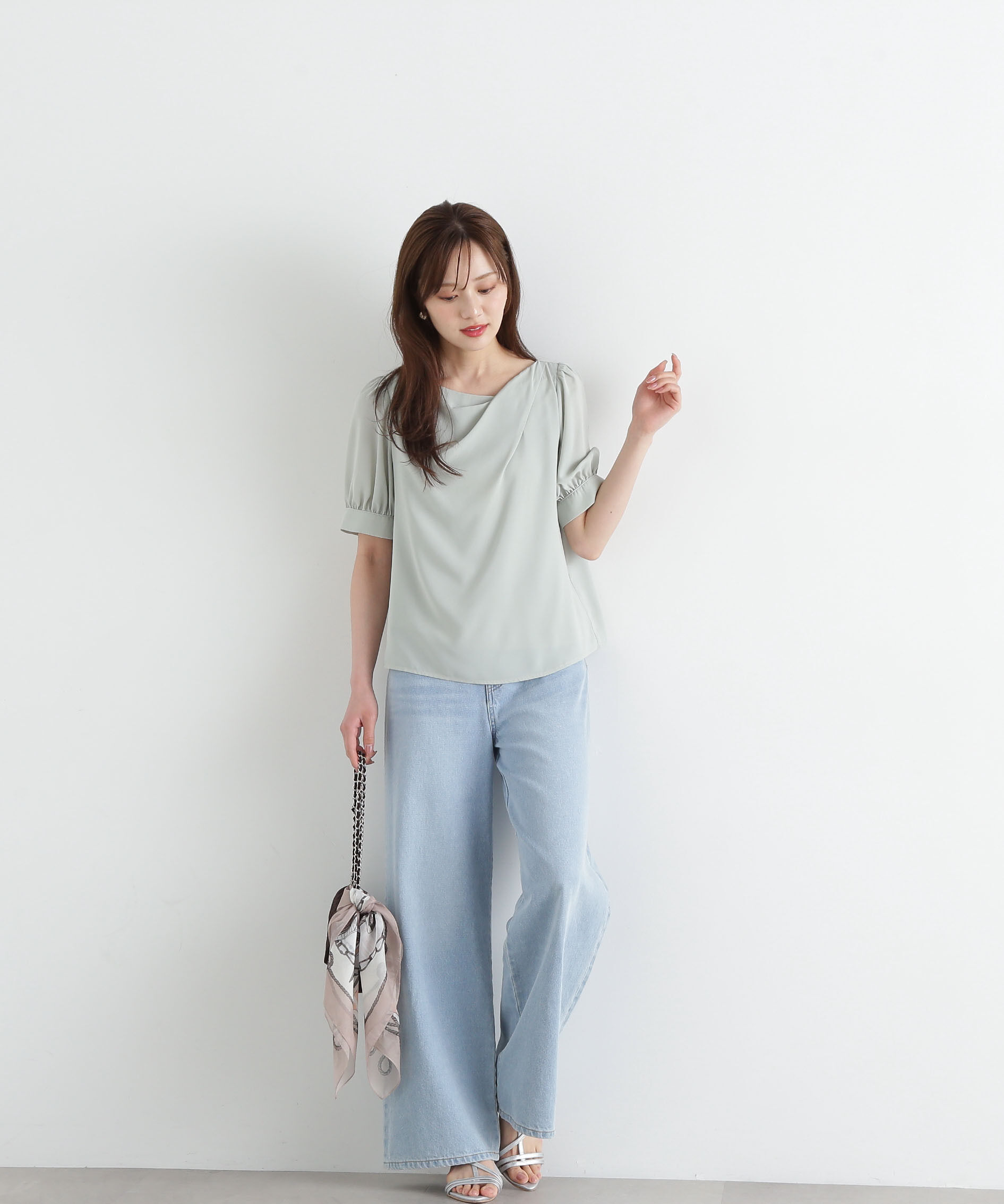 PROPORTION BODY DRESSING「デコルテニュアンスパフブラウス」|シャツ・ブラウス|