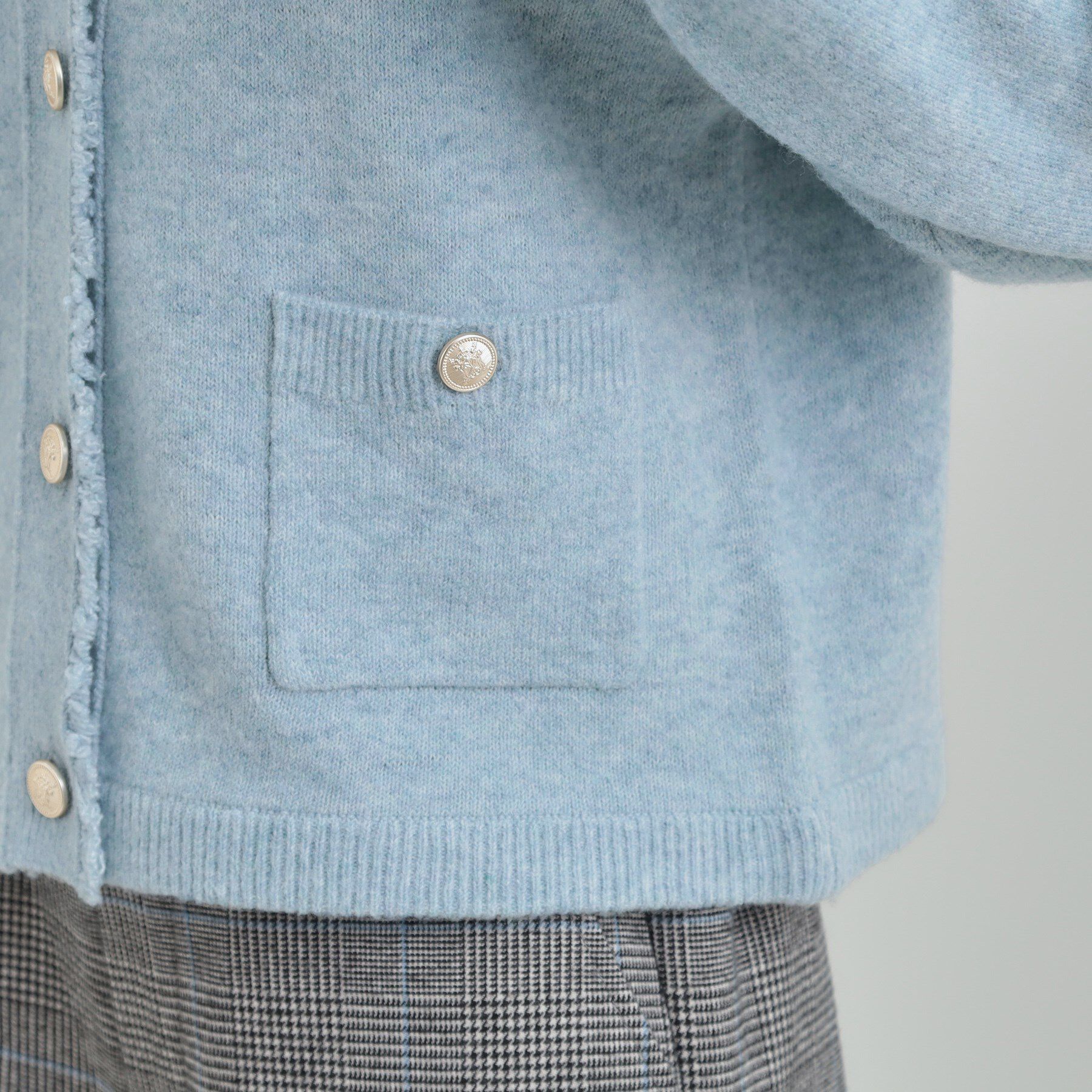 SHOO･LA･RUE「【洗濯機可/S-LL】きちんと感が魅力 ジャケットライクカーディガン」|カーディガン|