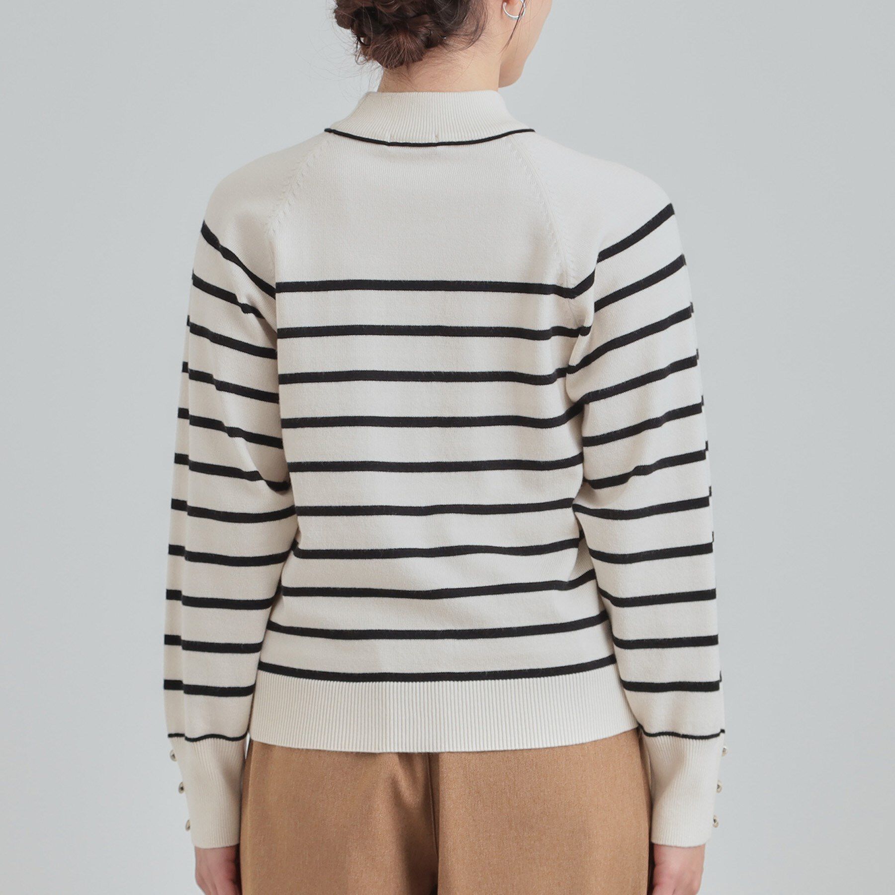 SHOO･LA･RUE「【洗濯機可/吸湿発熱】もちもちでチクチクしにくいハイネックニット」|ニット・セーター|