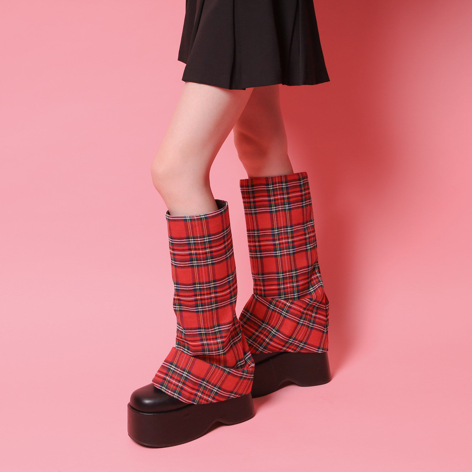 csT&P「厚底ブーツカバーロングブーツ」|ショートブーツ|