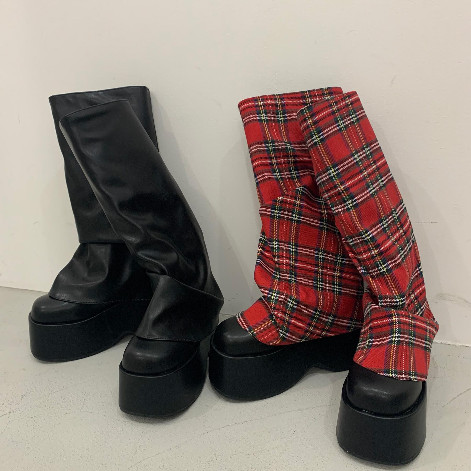 csT&P「厚底ブーツカバーロングブーツ」|ショートブーツ|