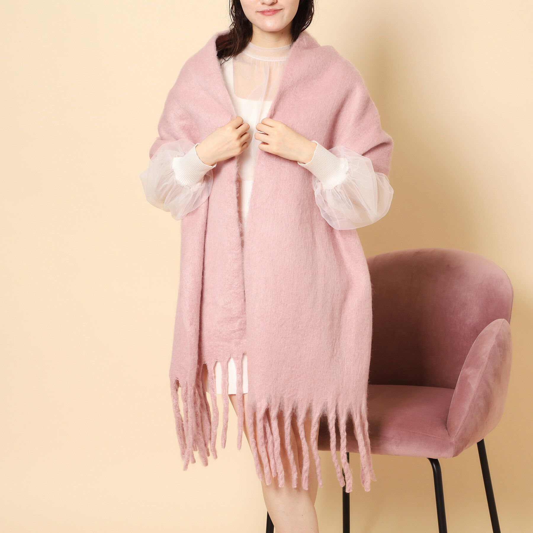 Ober Tashe「厚手起毛無地ストール」|ストール|