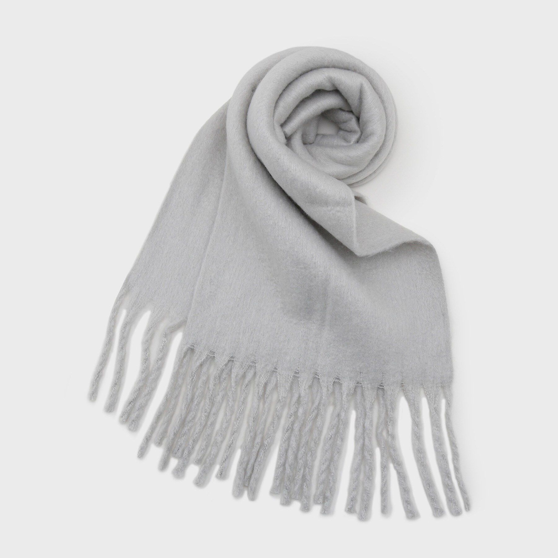 Ober Tashe「厚手起毛無地ストール」|ストール|グレー(012)