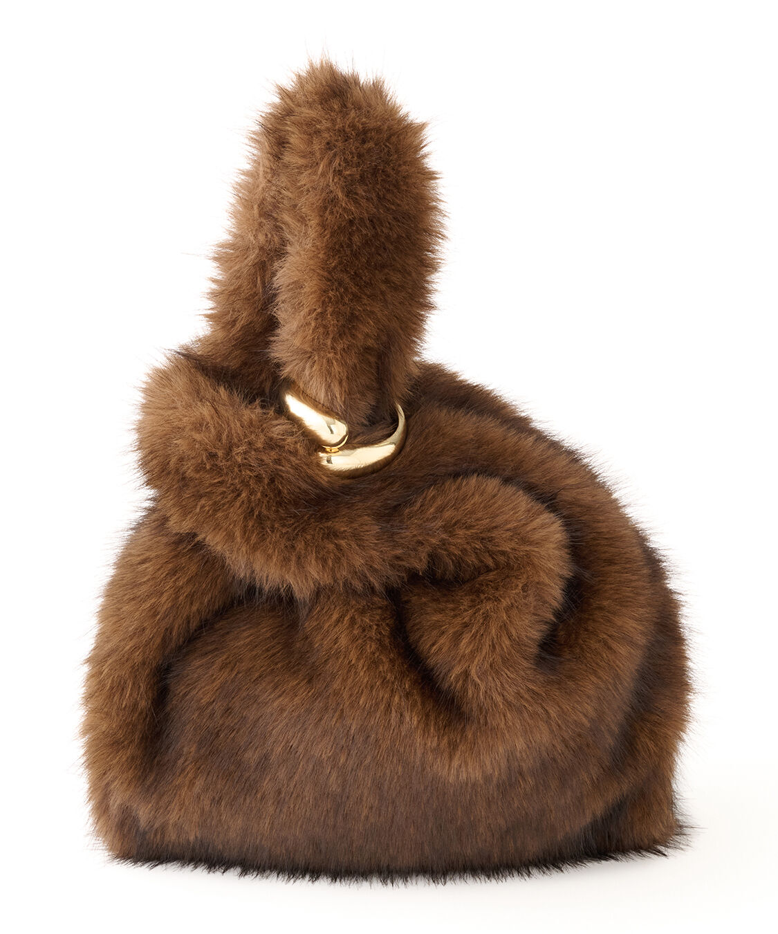 COCO DEAL「アクセサリー付きファーバッグ」|ハンドバッグ|ブラウン