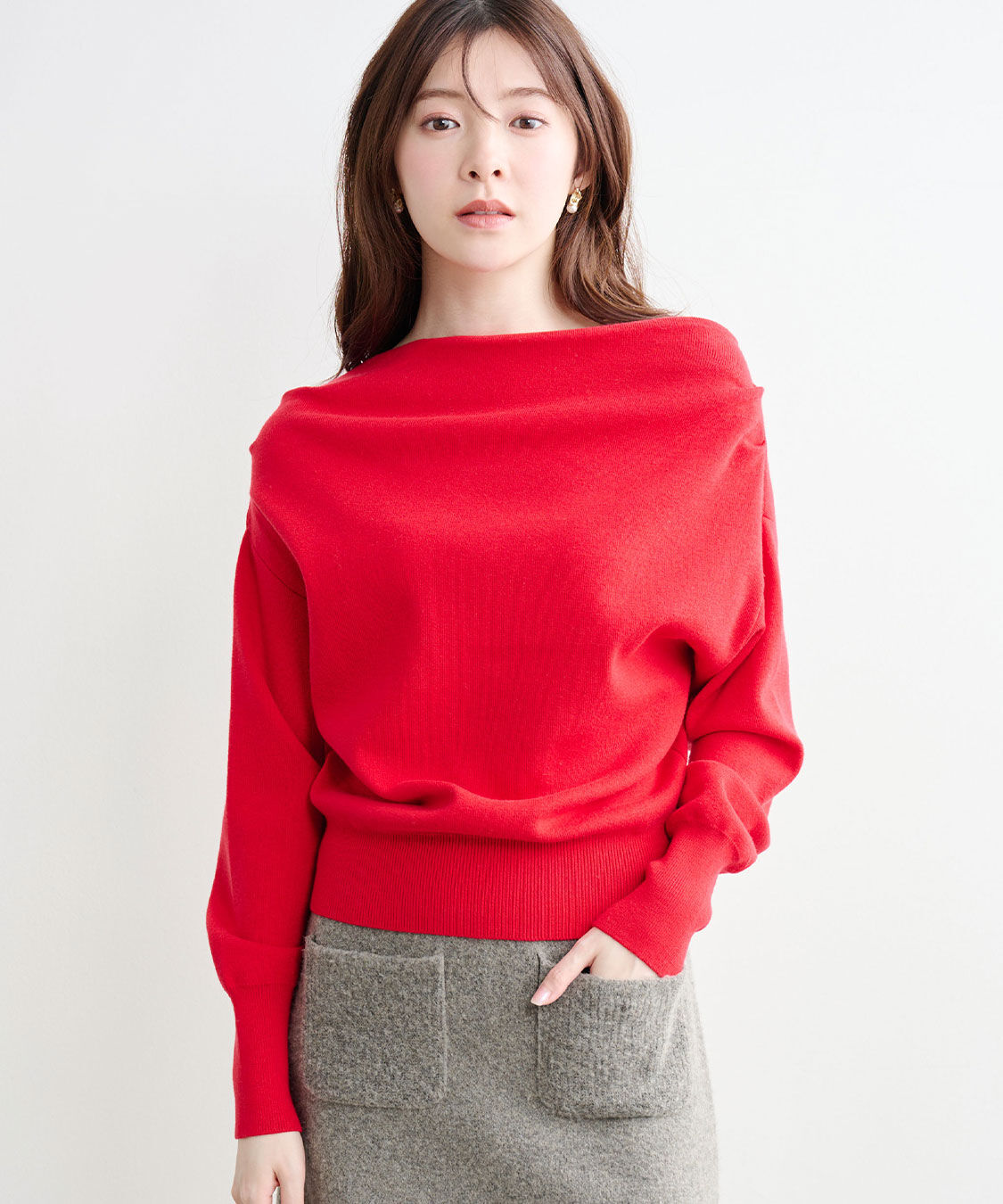 COCO DEAL「ドレープオフショルニット」|ニット・セーター|